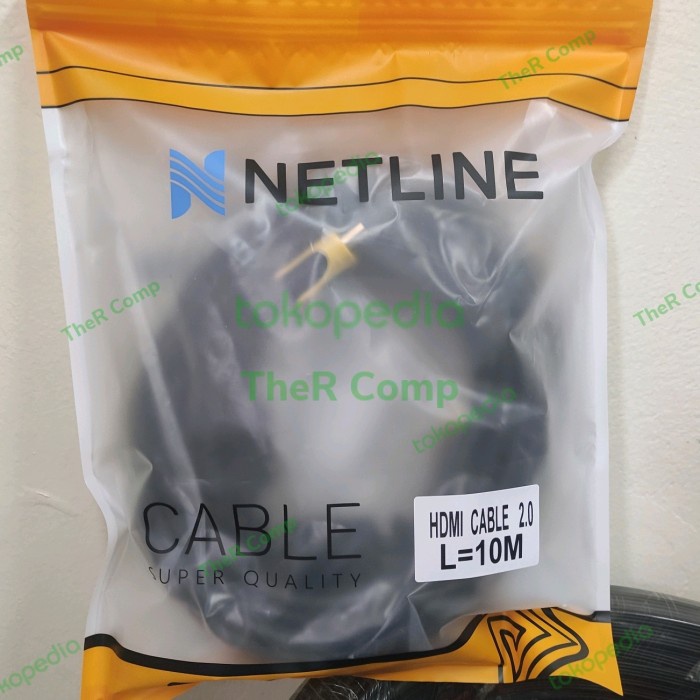 Kabel HDMI NETLINE 10 Meter Gold Super