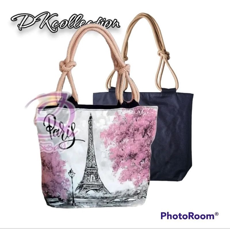 Tas bahu paris tas kanvas france souvenir paris tas kanvas paris