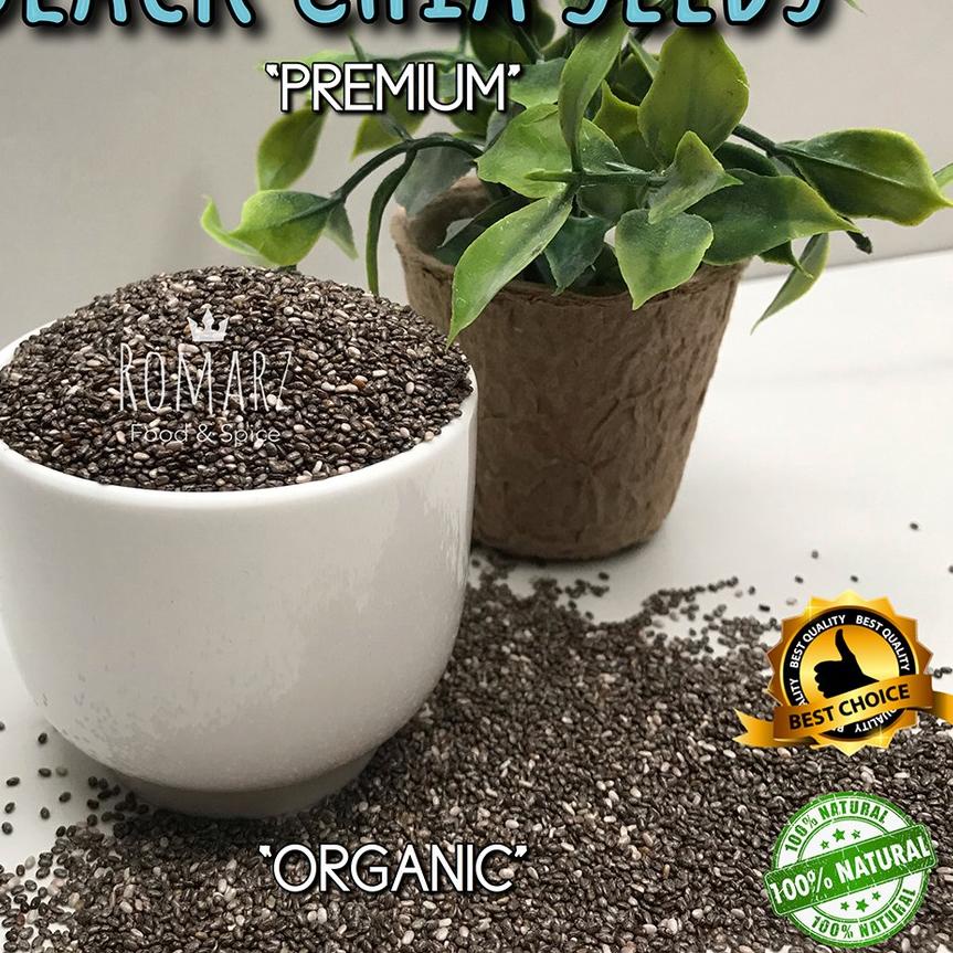 

☼ ORGANIC BLACK CHIA SEEDS PREMIUM 500 gr | Organic Chia Seed 500gr ➵