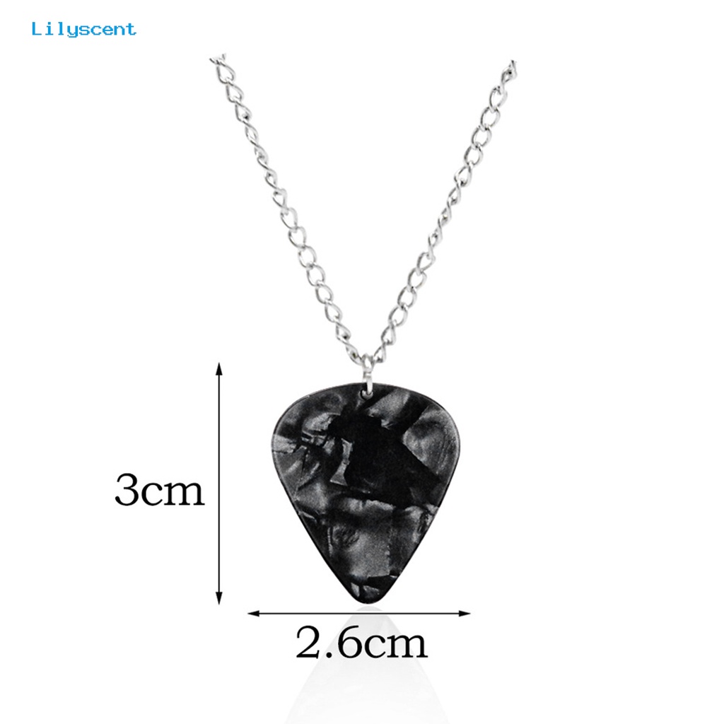 [LS] Unisex Kalung Bentuk Hati Permata Imitasi Geometris Vibrant Semua Cocok Dekorasi Hadiah Wanita Pria Pick Gitar Liontin Kalung Perhiasan Untuk Club