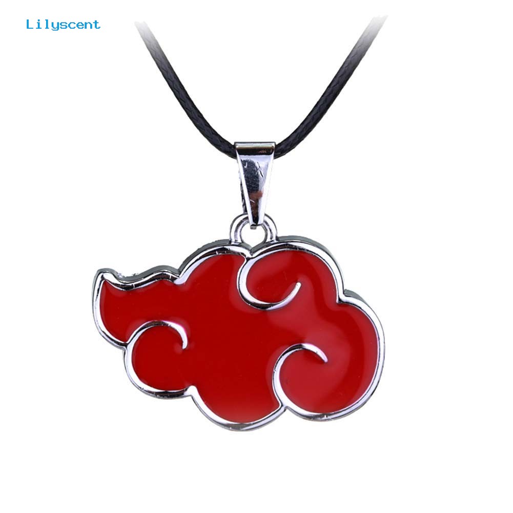 [LS] Kalung Decor Perhiasan Motif Kartun Anti Korosi Liontin Bentuk Awan Merah Untuk Belanja