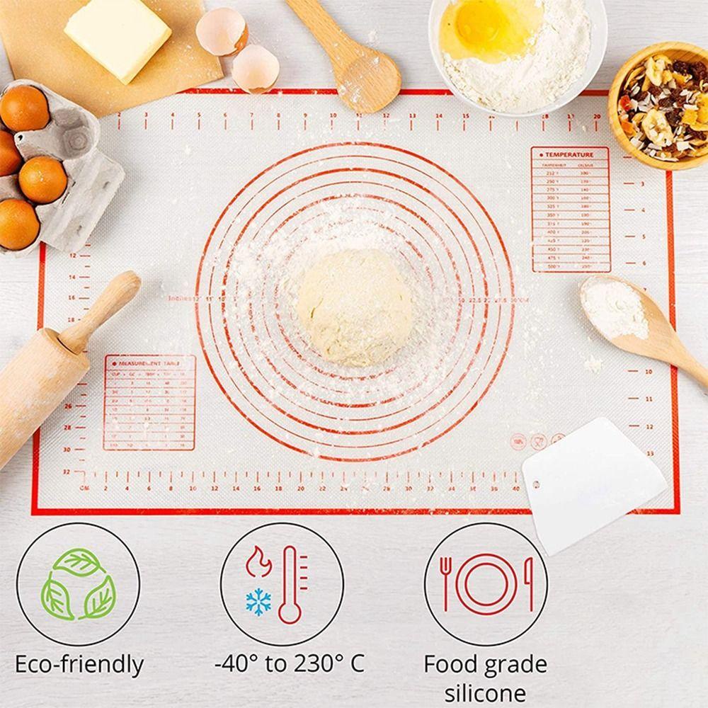 [Elegan] Kneading Pad Silicone Bakeware Praktis Menebal Non-stick Washable Oven Liner