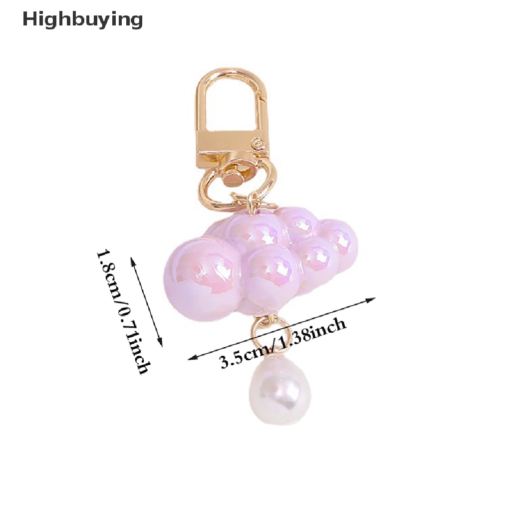 Hbid Tempat Kunci Awan Kreatif Gantungan Kunci Awan Akrilik Mini Hadiah Handbag Ornamen Multi-Warna Cloud Key Holder Glory