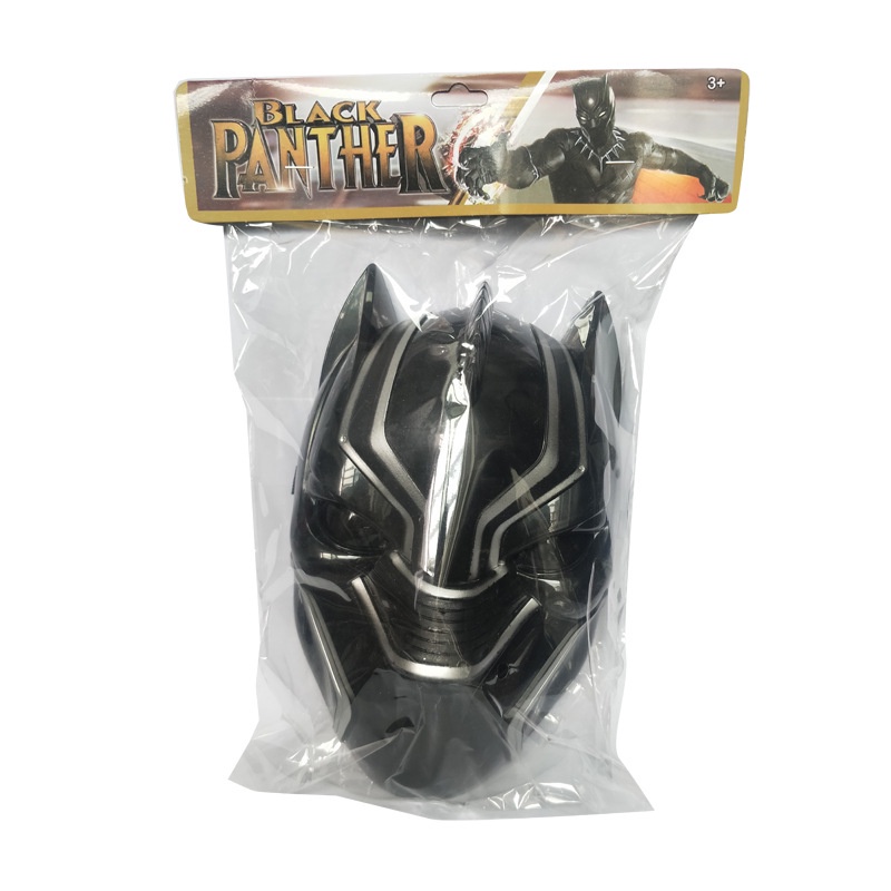 Mainan Figure Topeng The Avengers Black Panther Superhero Topeng LED Cosplay Halloween Realistis Properti Pesta Untuk Anak Dewasa