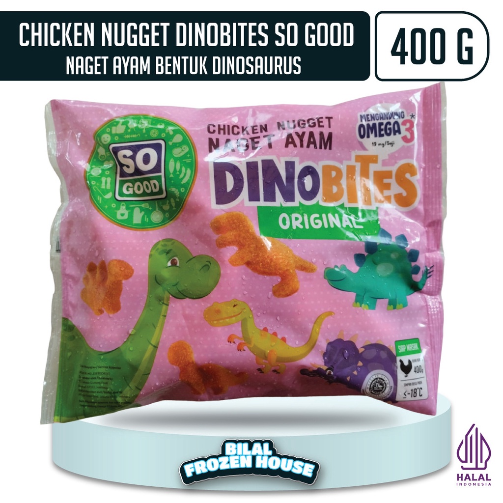 

So Good Chicken Nugget Dinobites Original 400gr - Nugget Ayam Bentuk Dino