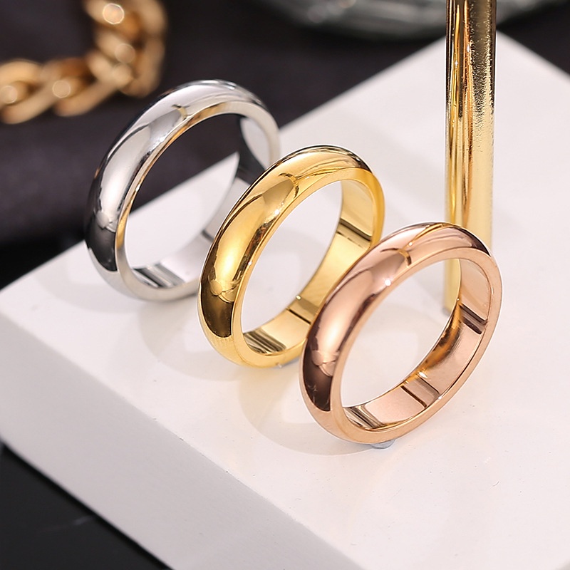 Cincin Bentuk Bulat Bahan Titanium Steel | Sendok Garpu Bahan Stainless Steel | Cincin Model Terbuka Untuk Wanita | Hadiah Liburan | Anti Pudar | Cincin Pasangan | Cincin Pria | Cincin Untuk Wanita | Tas Ransel Wanita Model Korea / Jepang