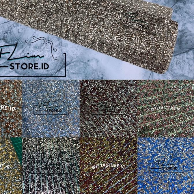 ◄ Tikar setrika Payet kristal rhinestone diamond acak gosok lembaran 22x40 cm (Aksesoris Tikar Dimon