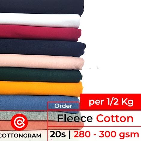 ✾ COTTONGRAM Kain Fleece Cotton Combed Bahan Sweater dan Hoodie Per 500 Gram ✦