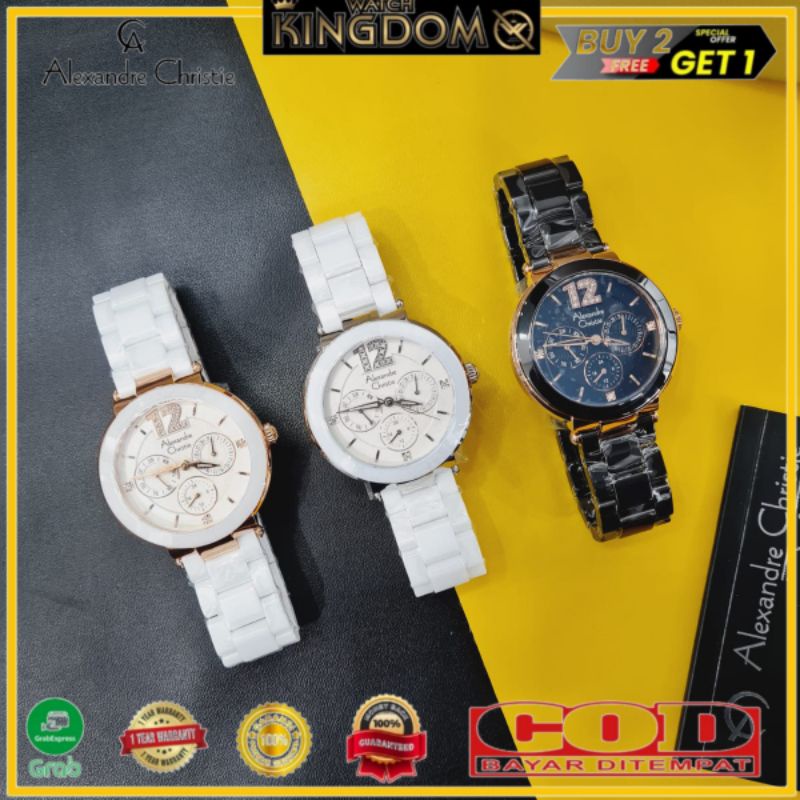 New Jamtangan wanita Alexandre Christie Ac2359 /Ac 2359 Original garansi resmi 1thn Water Resist inc