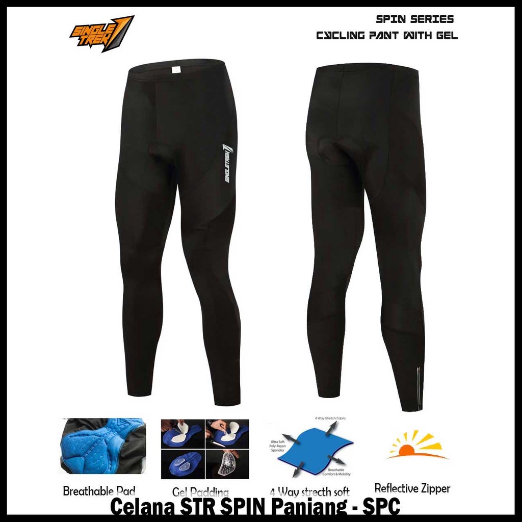 PROMO Celana sepeda Roadbike RB XC Pad Gel logo Reflective logo bahan Lycra super soft kwalitas Export