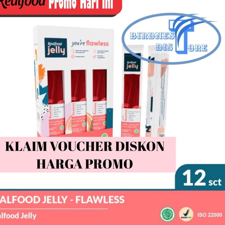 

✳ Realfood Flawless Jelly dengan Birdnest With Kolagen isi 12 Pcs ☜