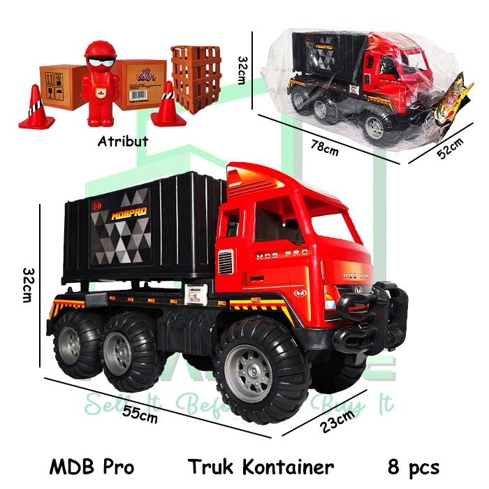 MDB PRO Box Truck Truk Barang Container Mobil Mobilan Mainan Anak Laki Laki Besar Jumbo Murah BIGBRO