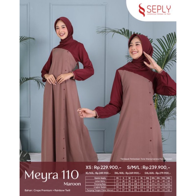SEPLY MEYRA 104 (MAROON, BLACK)