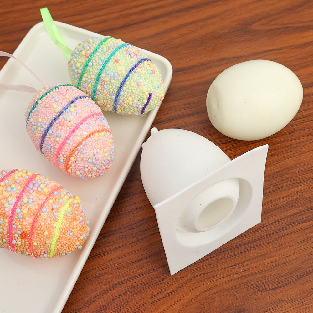 Mudah Demoulding Kerajinan DIY Model Paskah 3D Silica Gel Cetakan Berbentuk Telur Reusable Party Perlengkapan Kue Coklat Kue Mousse Cetakan Lilin Sabun Salep Membuat Alat