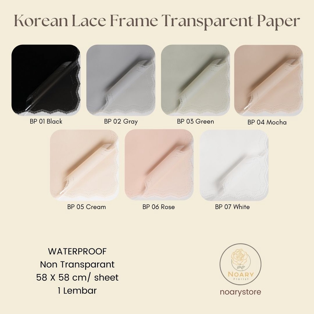 Korean Lace Transparent Paper Kertas Bunga Wrapping Cellophane Paperwrap Buket Bunga Bungkusan Bunga / Flower Wrapping / Cellophane / Wrap / Kertas Bunga / Kertas Kado / Flower Paper / Kertas Grosir / Kertas Import / Kertas Cellophane / Florist / Buket Bu