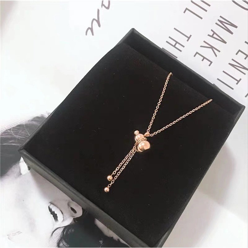 Kalung Pendek Dengan Liontin Rumbai Untuk Wanita | Zoal Kalung Rantai Dengan Liontin Keberuntungan Untuk Wanita | Aksesoris Bahan Titanium Steel 18k Warna Rose Gold | Perhiasan Bahan Stainless Steel Untuk Hadiah