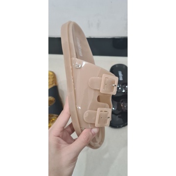 1:1 Ori Melissa Wide Ad Sandal Karet Santai Wanita Terbaru