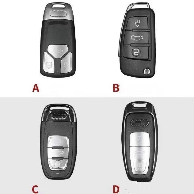 Cover Kunci Mobil TPU Kulit Untuk Audi Sline A3 A5 Q3 Q5 A6 C5 C6 A4 B6 B7 B8 TT 80 S6 3kancing Lipat Remote Fob Pelindung Case