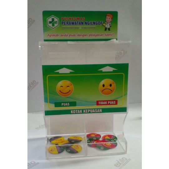 Akrilik Kotak Koin Kepuasan