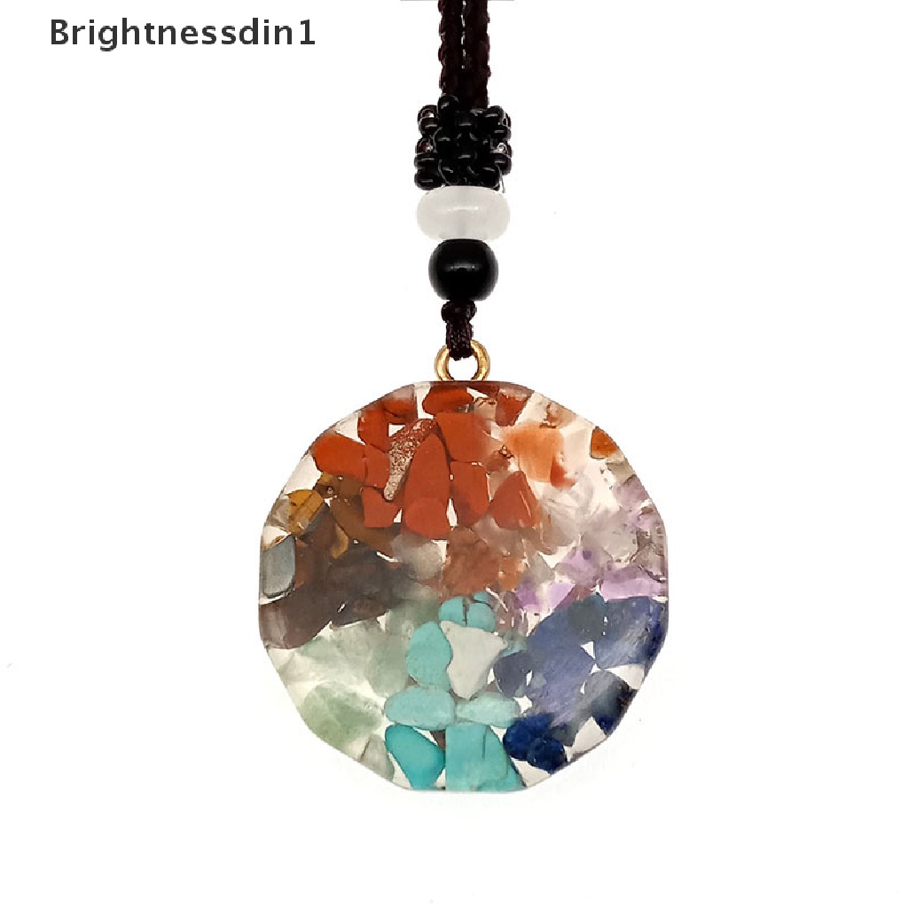 [Brightnessdin1] Generator Energi Jimat 7 Chakra Liontin Kalung Orgonite Meditasi Keseimbangan Perlindungan Emf Leher Tali Rantai Perhiasan Butik