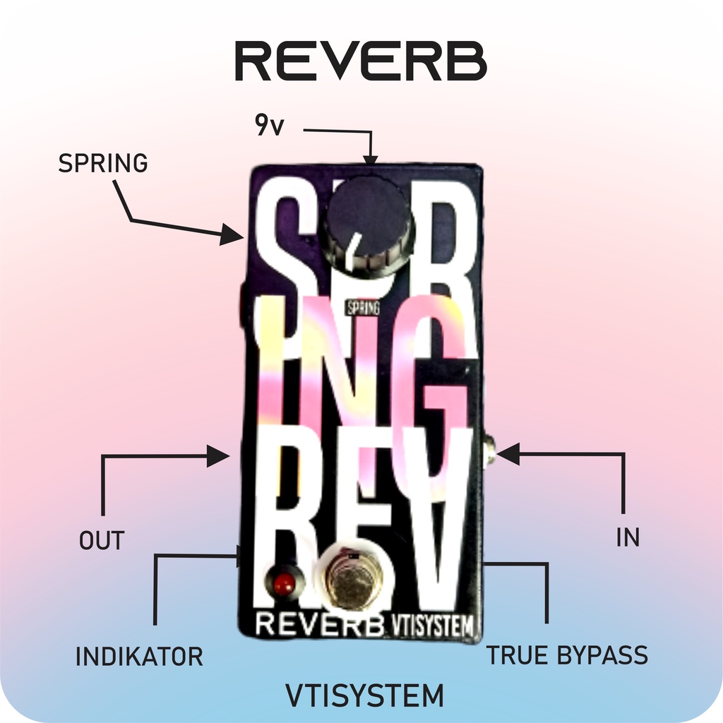 Reverb Efek Gitar Spring Reverb echoe Termurah Premium VTISYSTEM