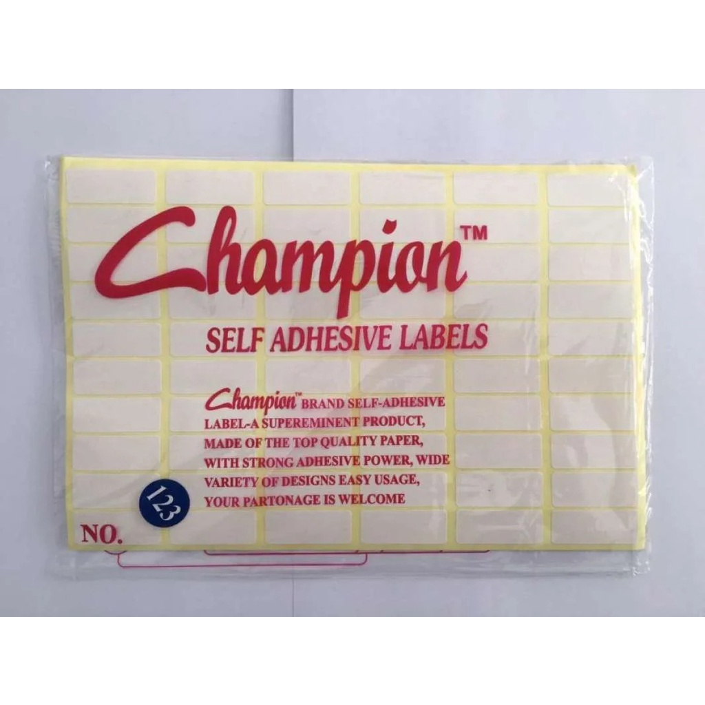 

CHAMPION - LABEL HARGA / STICKER LABEL 123 POLOS