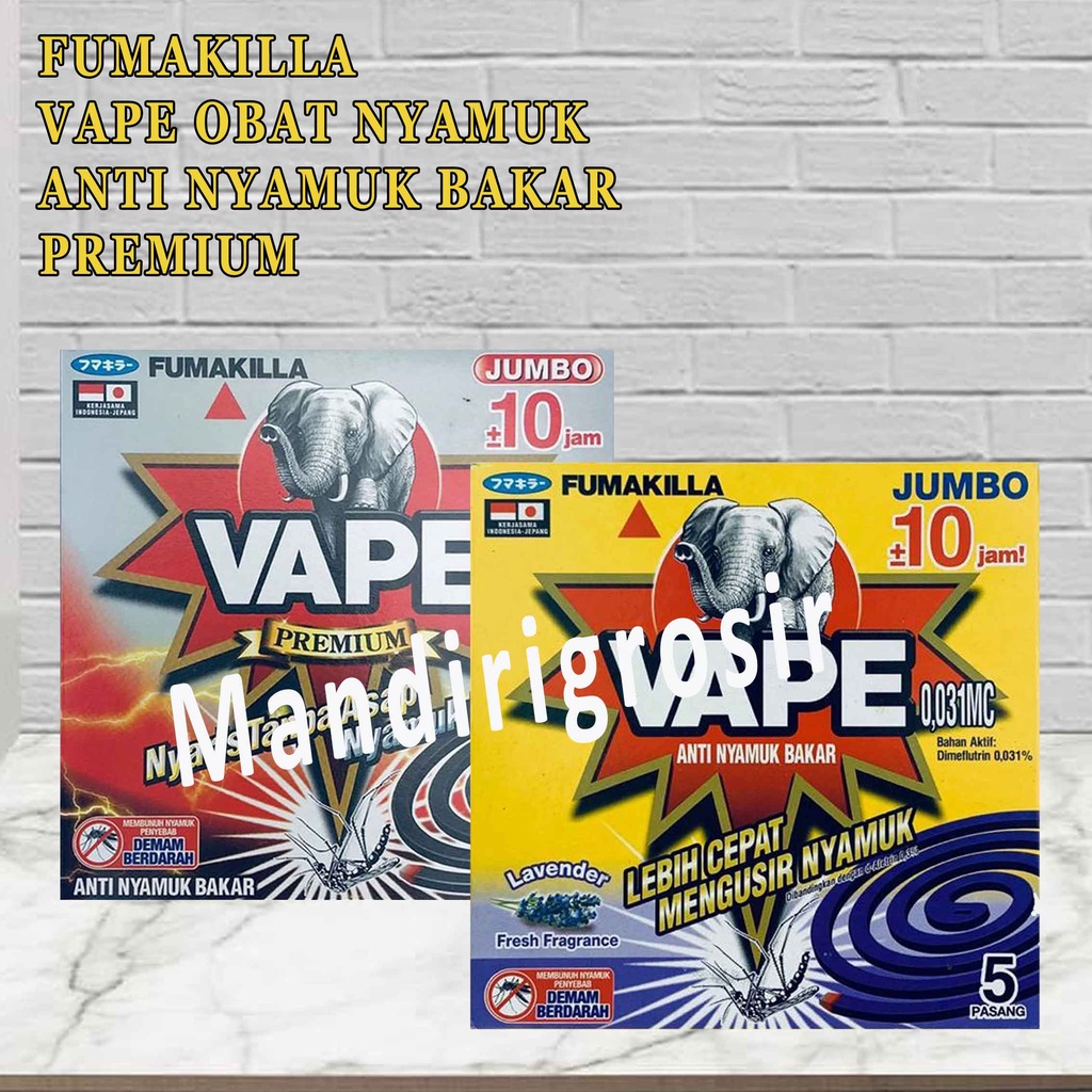 Vape* fumakilla* Anti nyamuk bakar* 0.031MC* 0.08MC* Lavender* Hitam