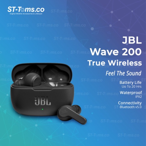 Unik JBL Wave 200 True Wireless Earbuds - Hitam Berkualitas