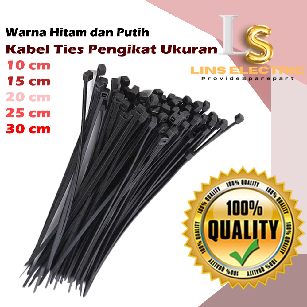 Kabel Ties Hitam Isi 100pc (Ukuran 10cm)