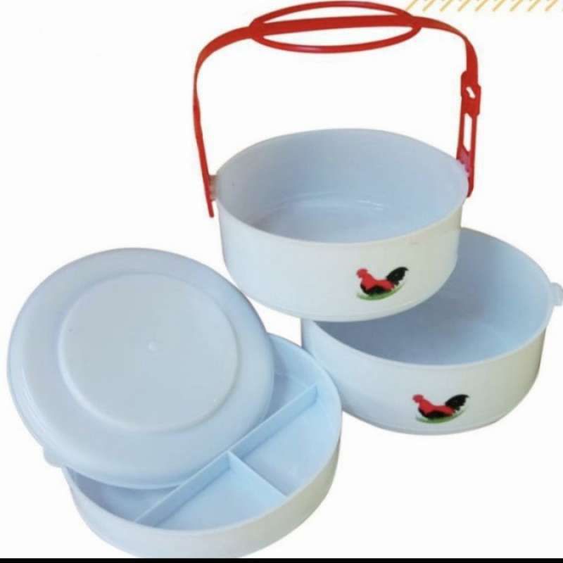 Rantang Plastik // Rantang ayam jago // Rantang 3 susun // Rantang murah