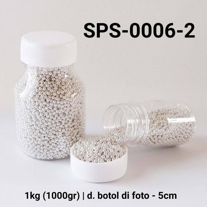 

SPS-0006-2 Sprinkles sprinkle sprinkel 1kg 1kilo mutiara silver perak