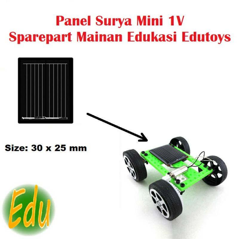 Panel Surya Mini DIY Solar Cell 1V 80mA Sparepart Mainan Edukasi Tenaga Matahari