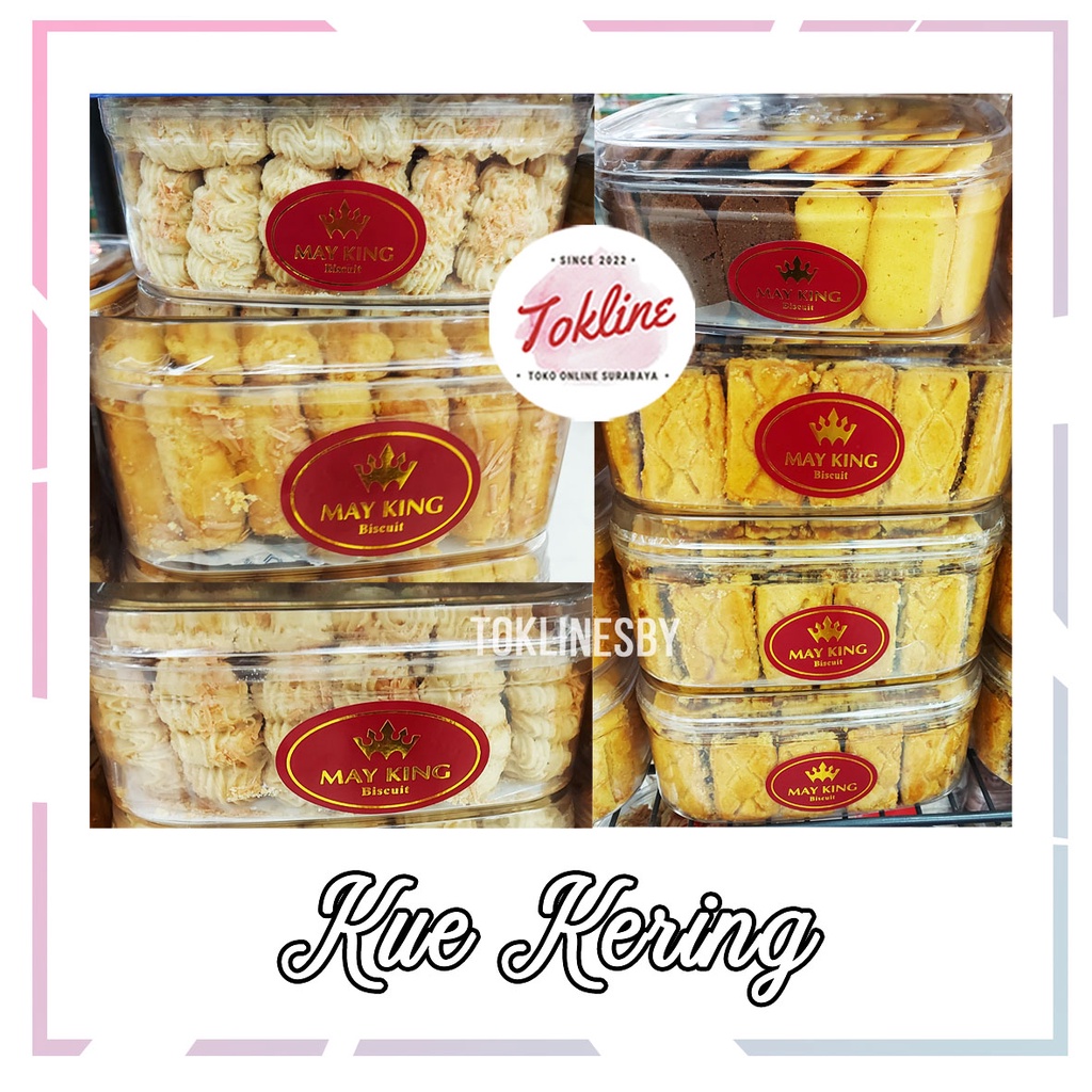 

MAY KING BISCUIT KUE KERING KASTENGEL SEMPRIT LIDAH KUCING KEJU COKLAT
