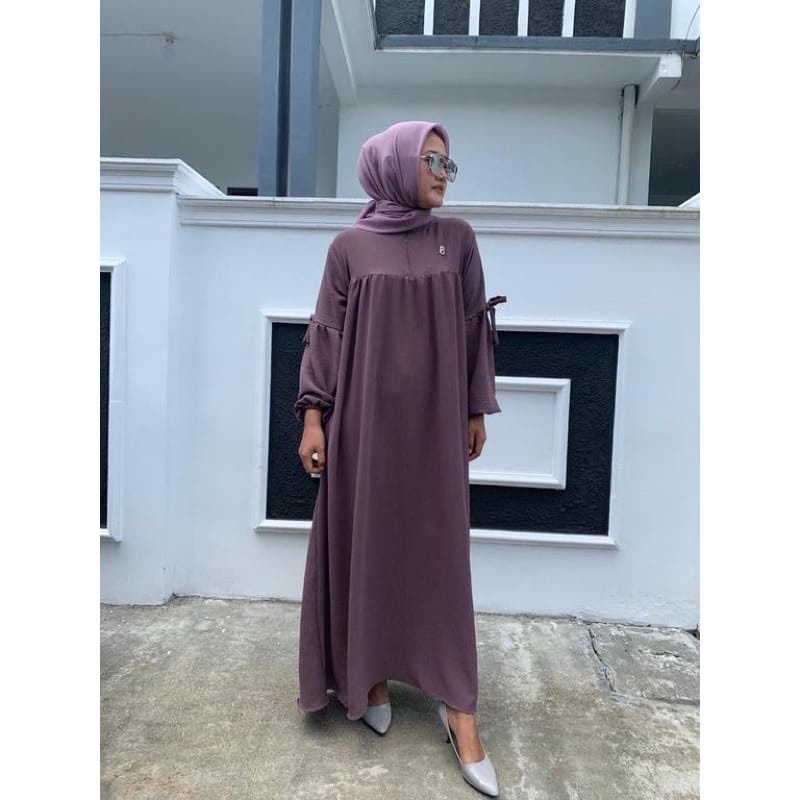 𝐏𝐆𝐌𝐓 •  ALLENA IRINA DRESS CRINKLE AIRFLOW GAMIS MUSLIMAH MAXY JUMBO