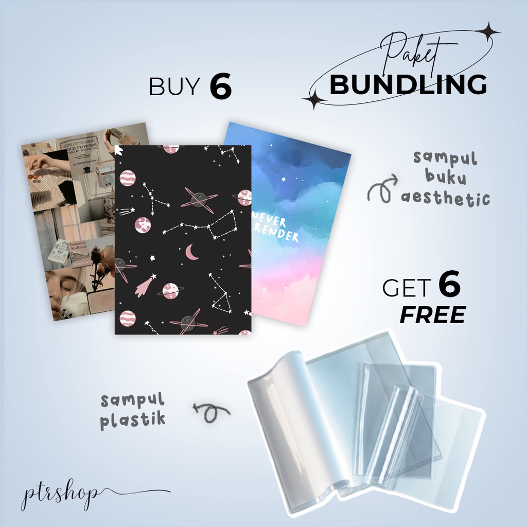 

[PAKET 6] SAMPUL BUKU TULIS DAN PLASTIK MIKA BENING