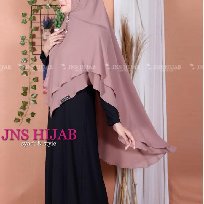 ☜ khimar LV standar hijab ceruty 2 layer/khimar syari ori jns ♕
