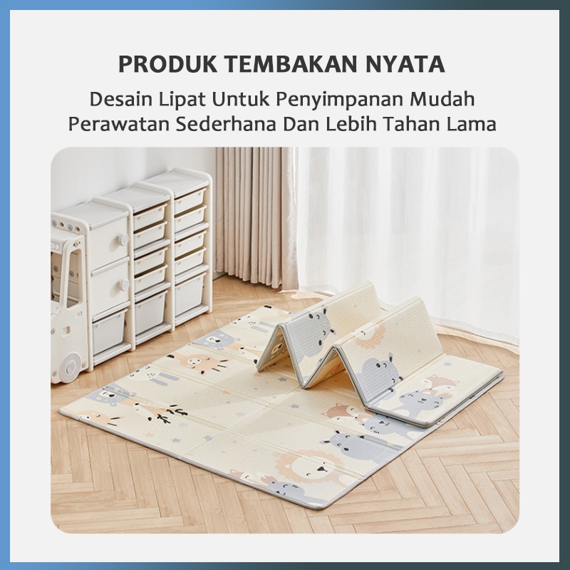 Karpet Lipat Playmate Bayi Karpet Bayi 180x200 cm XPE Matras Bayi Playmat Bayi Foam Lipat