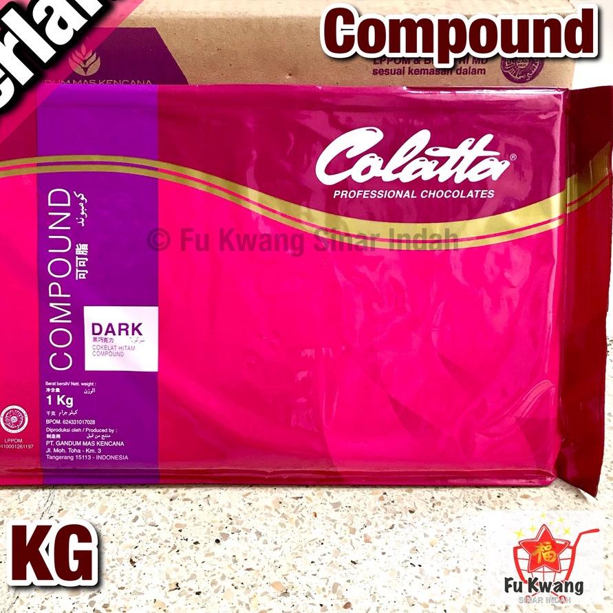 

✈ Colatta Dark Chocolate Compound Cokelat Coklat Hitam Blok Batang 1 KG ♞