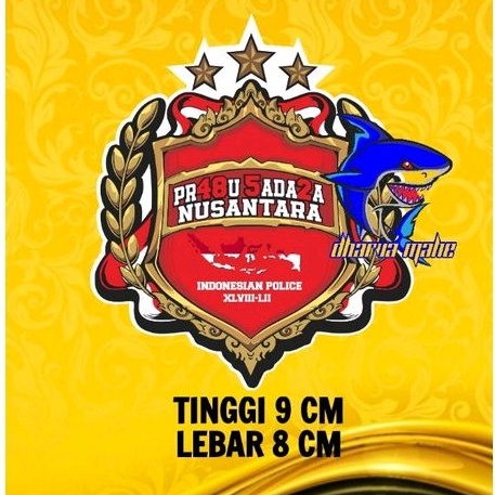 

4852 NUSANTARA, PR48U 5ADA2A, STIKER 4852, STIKER POLRI, STIKER POLISI