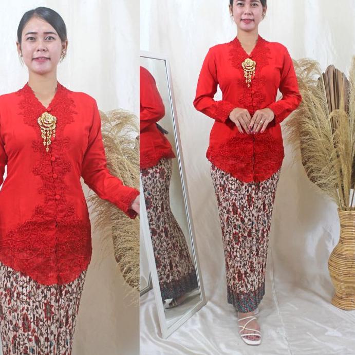 ✿ Kebaya Encim Modern Muslim Hijab Murah Bahan Katun Bordir Premium Kutubaru Kartini Kebaya Nikah Wi