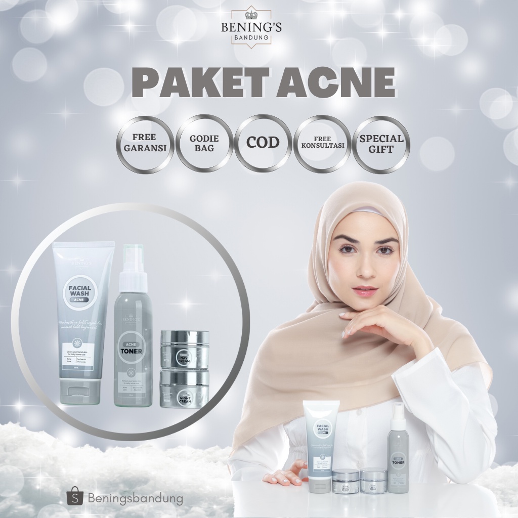 BENING SKINCARE by dr Okky Paket Acne Skincare Homepeeling |Paketan jerawat dan beruntusan BENING CL