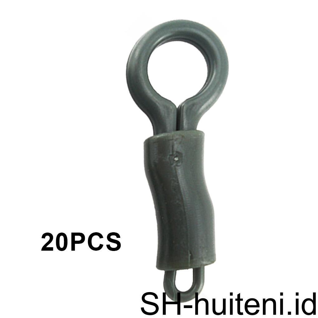 Huit 20Pcs Memancing Ikan Ikan Gurame Memimpin Snap Tackle Klip Tabung Konektor Aksesori Tahan Lama Rigs Link Penguncian Adapter Tools Portable