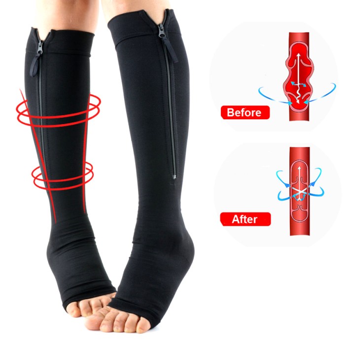 Stocking Varises / Varises Compression / Kaos Kaki Varises - Hitam, L-XL