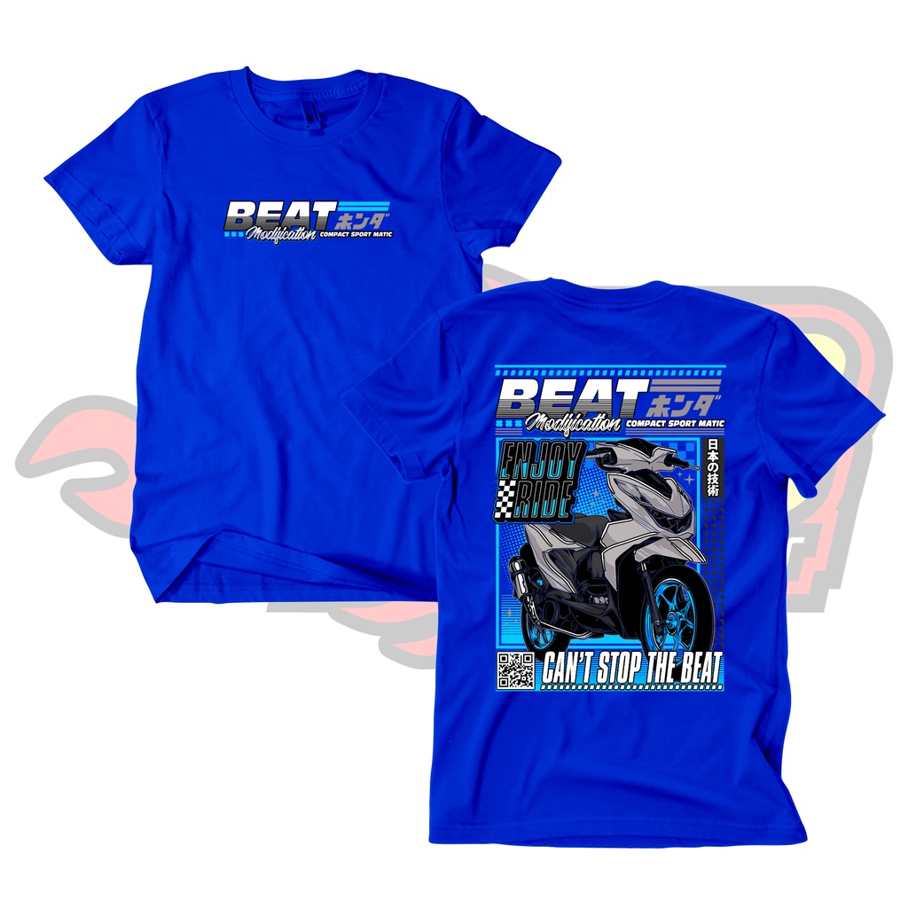 Baju Kaos Distro Beat Modification Katun Combed