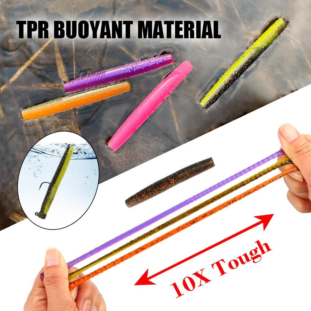 TOP 10pcs Soft Fishing Lure Souple Silicone Weightless Leurre Souple