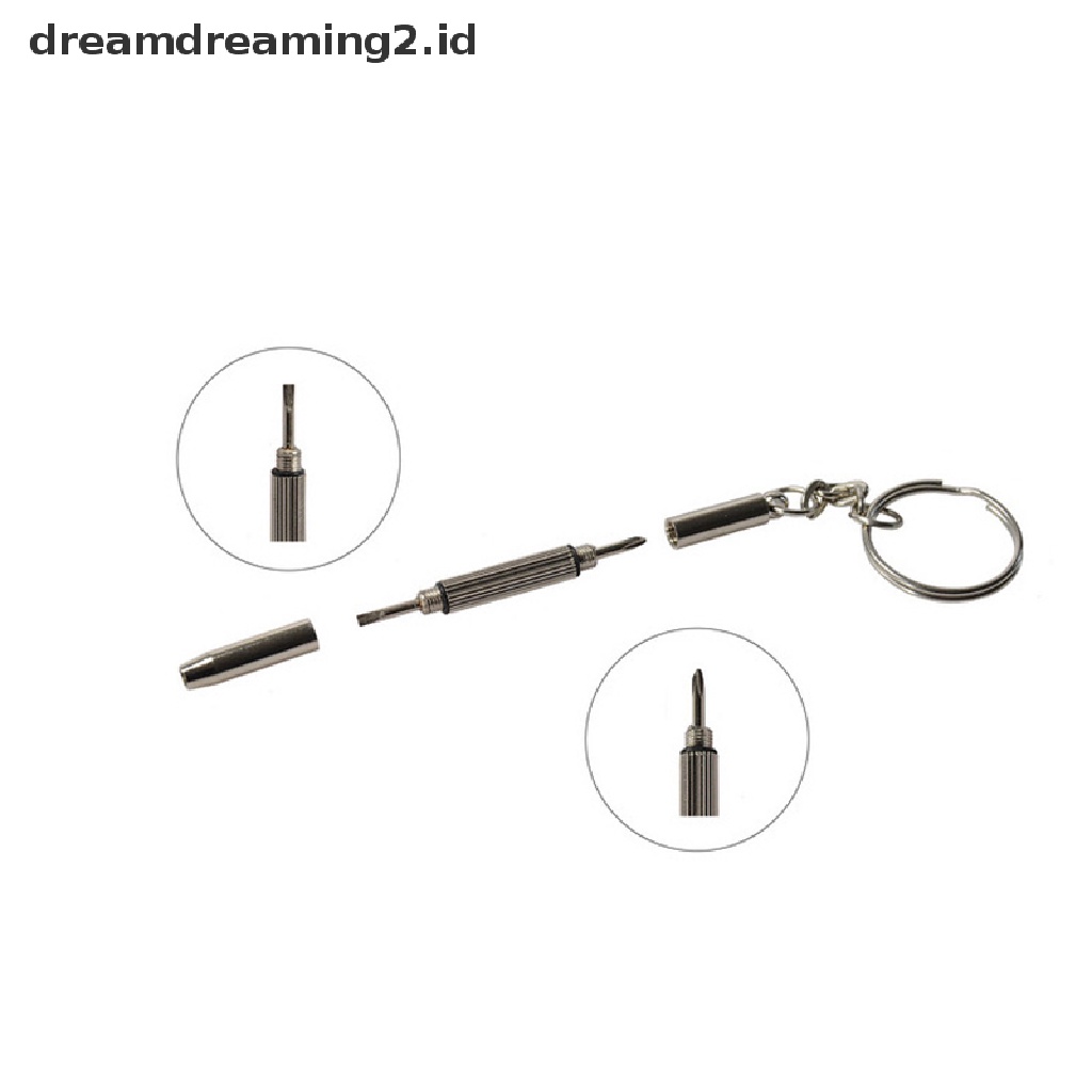 (dream) Obeng Kacamata 3in1 Alat Reparasi Jam Tangan Ponsel Stainless Steel Portabel.