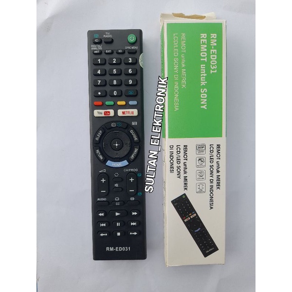 REMOTE TV SONY  SMART TV YOUTUBE  NETFLIK ED 031