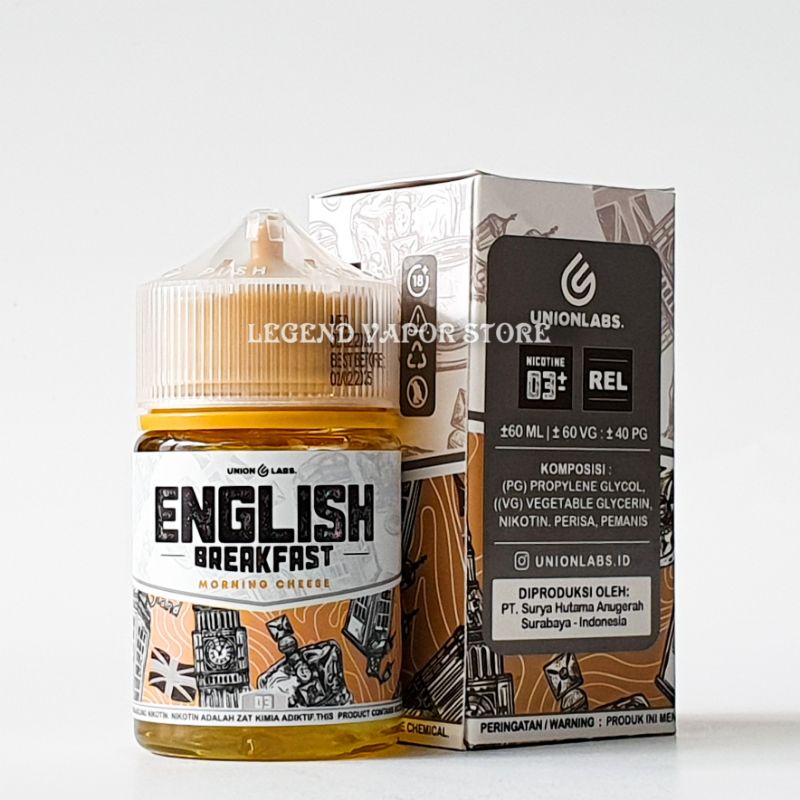 FREEBASE CUKAI 2023 - LIQUID ENGLISH BREAKFAST Morning Cheese 60ML AUTHENTIC