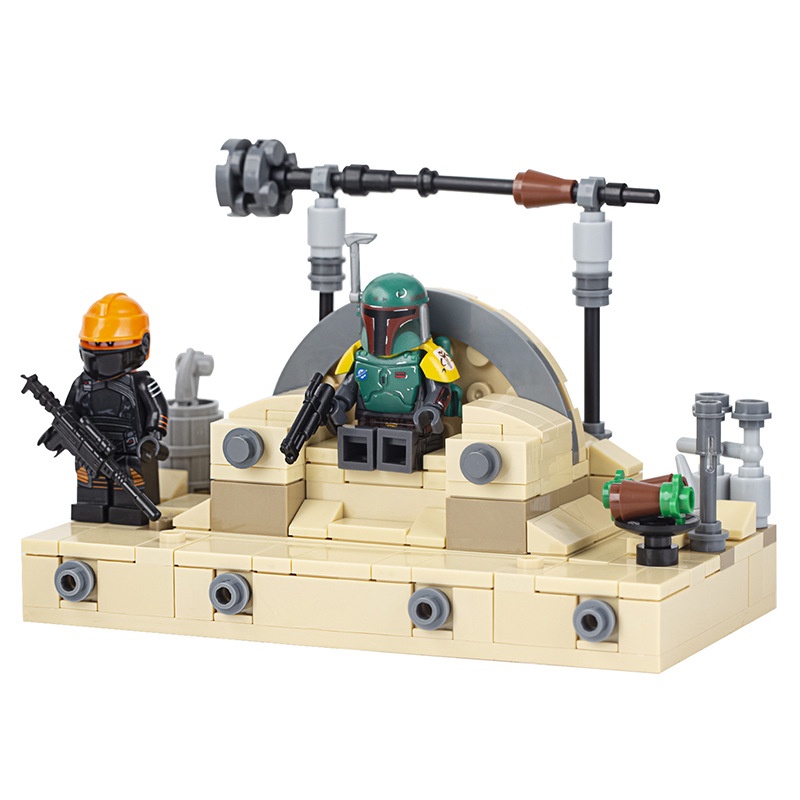 Moc Seri Kreatif Star Wars Boba Fett's Throne (Ada Minifigures) Rakitan Blok Bangunan Mainan Hadiah Ulang Tahun