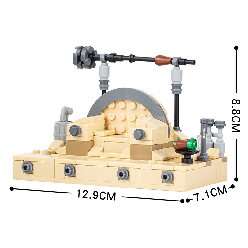 Moc Seri Kreatif Star Wars Boba Fett's Throne (Ada Minifigures) Rakitan Blok Bangunan Mainan Hadiah Ulang Tahun